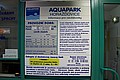 Aquapark - Vstupn hala informan tabule na pokladn